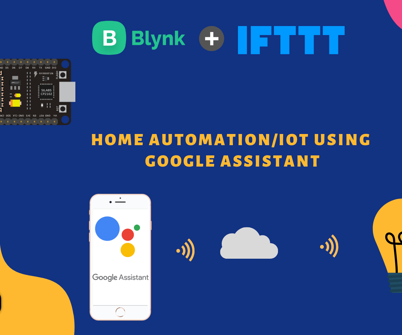 Control Home Appliances Using Node MCU and Google Assistant | IOT | Blynk | IFTTT