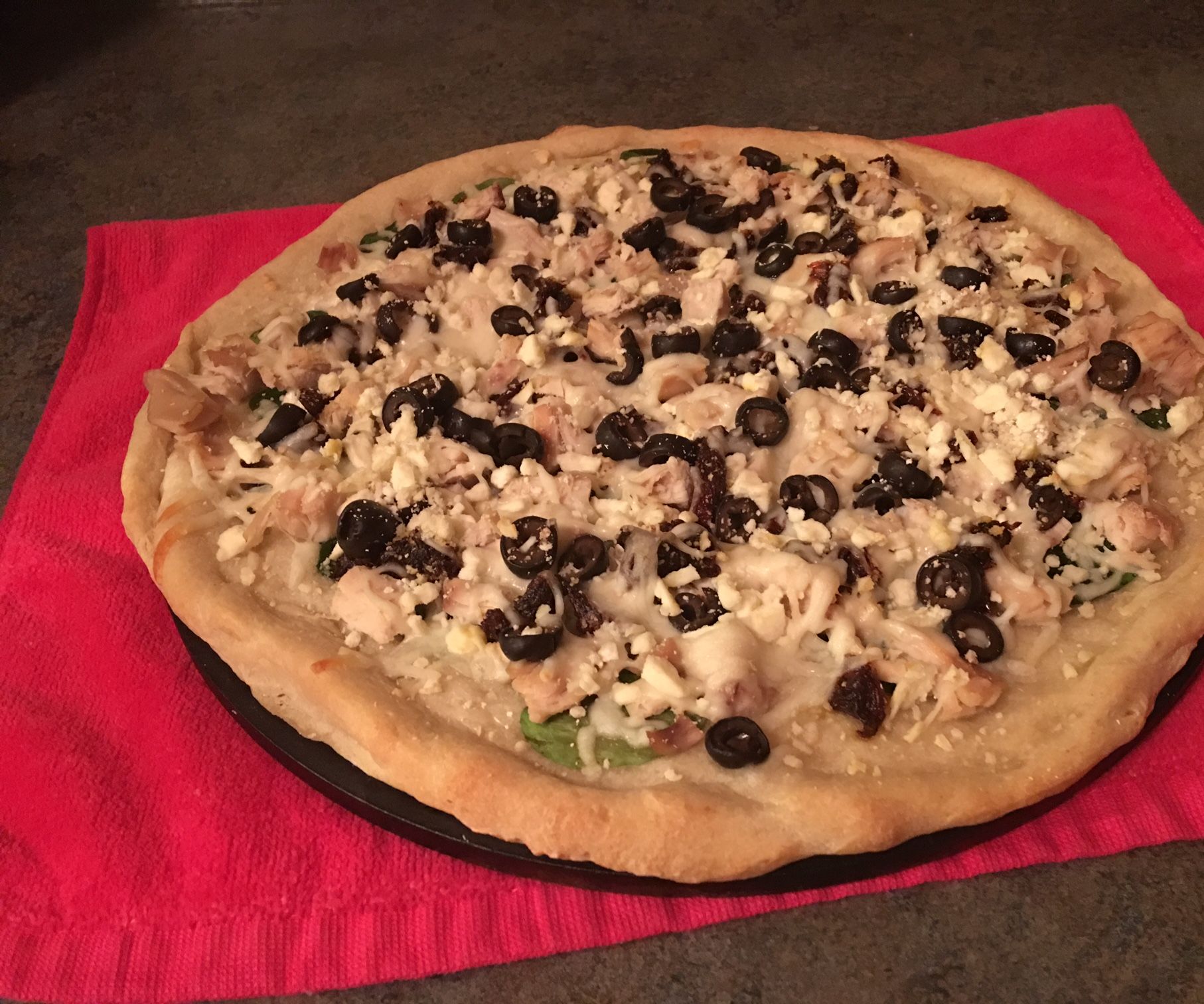 Chicken Mediterranian Pizza