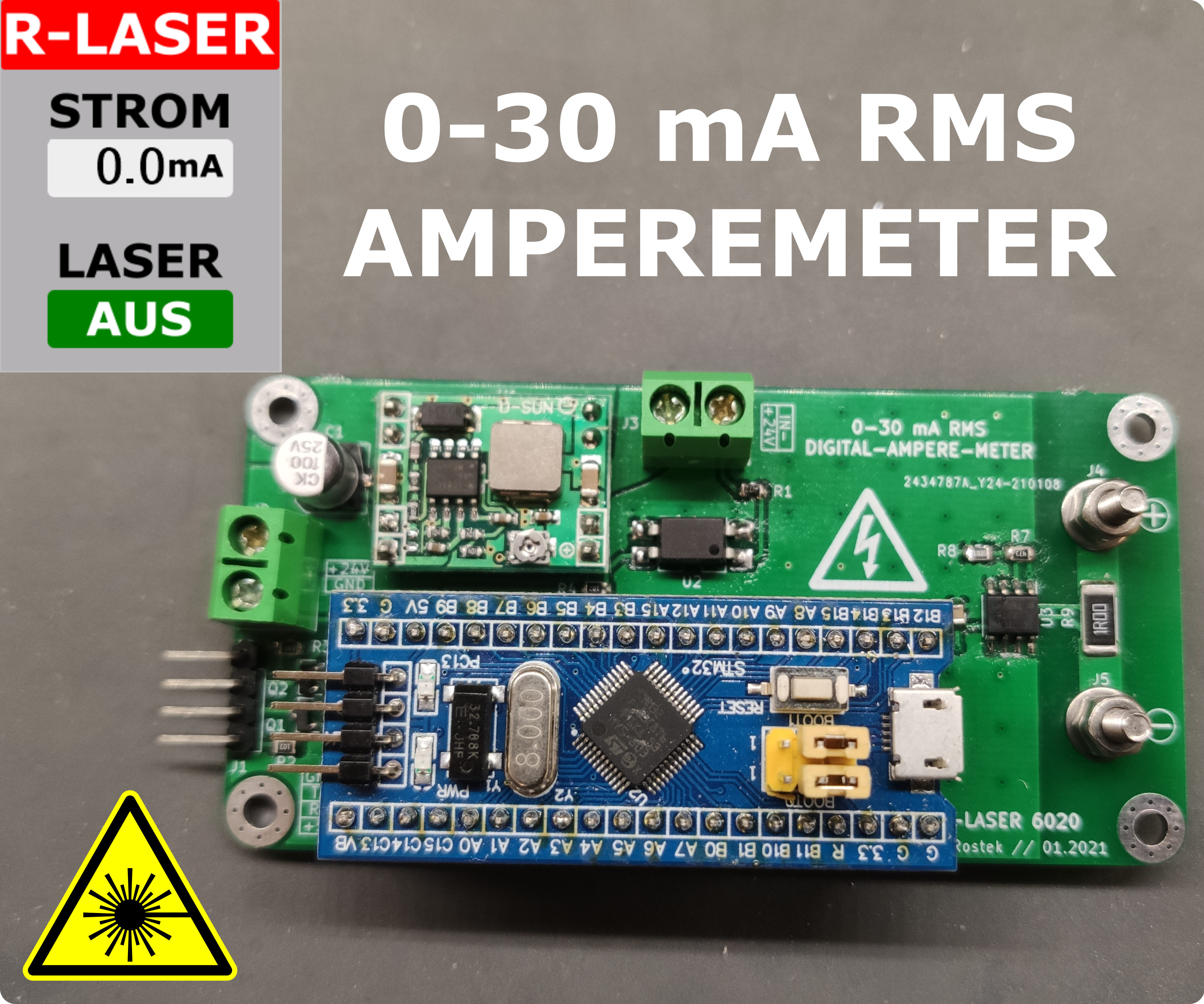 Digital RMS Amperemeter for Laser Cutters