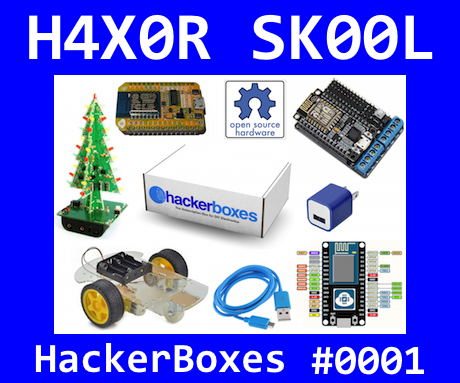 HackerBoxes 0001: Robotic Smart Car, NodeMCU, 3D LED Christmas Tree