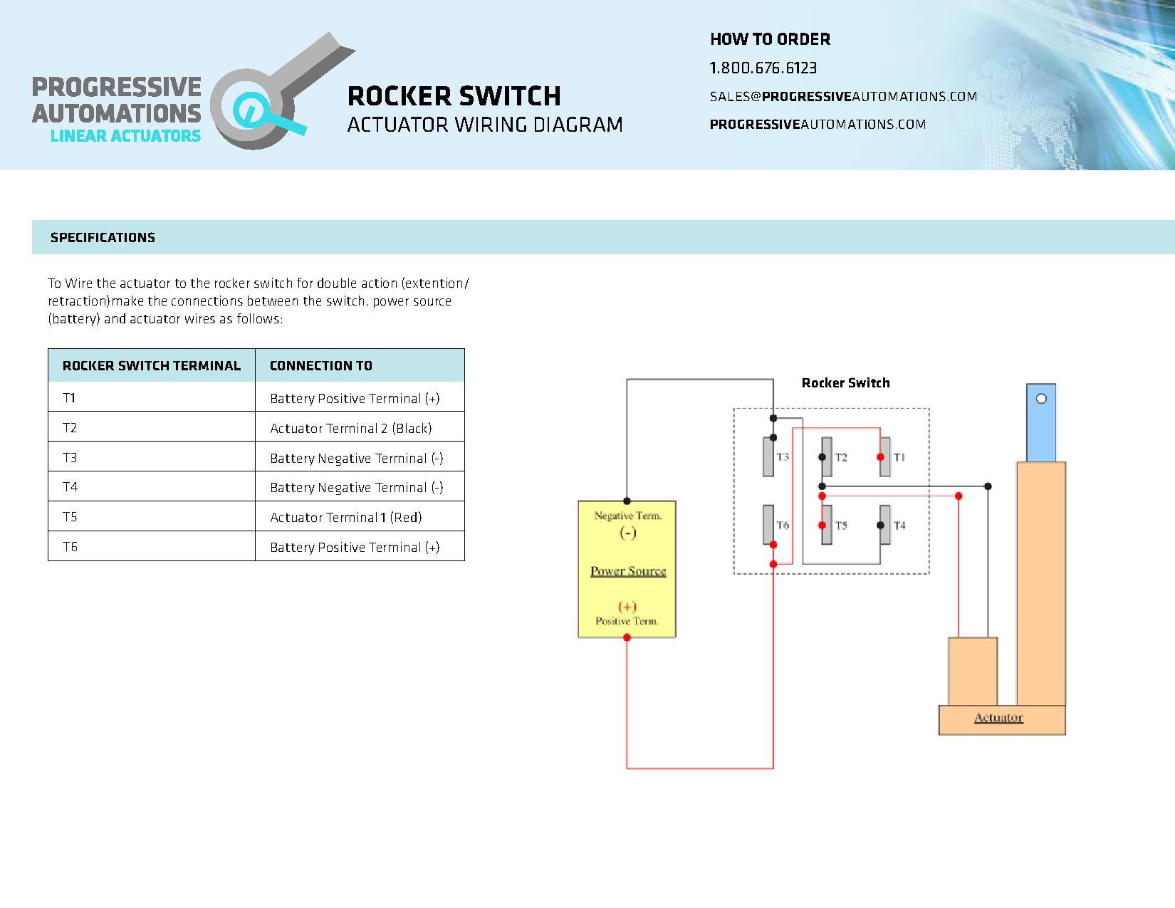 Connecting a Linear Actuator to a Rocker Switch