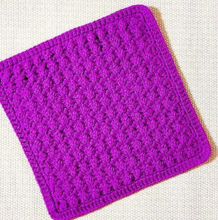 Textured Crochet Square Potholder