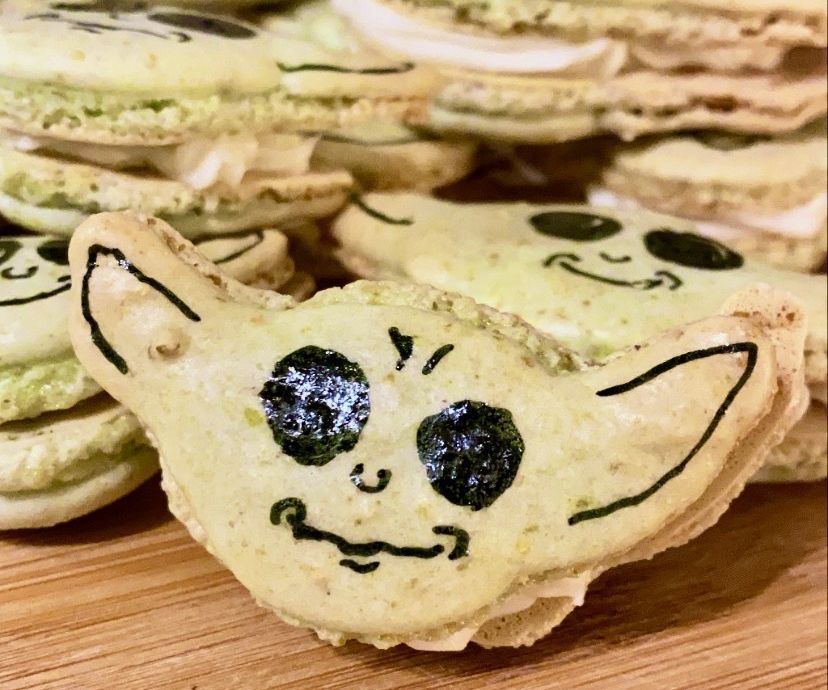 Baby Yoda Pistachio Macarons