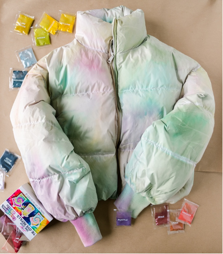 Easy Tie-Dye Puffer Jacket Anyone Can DIY