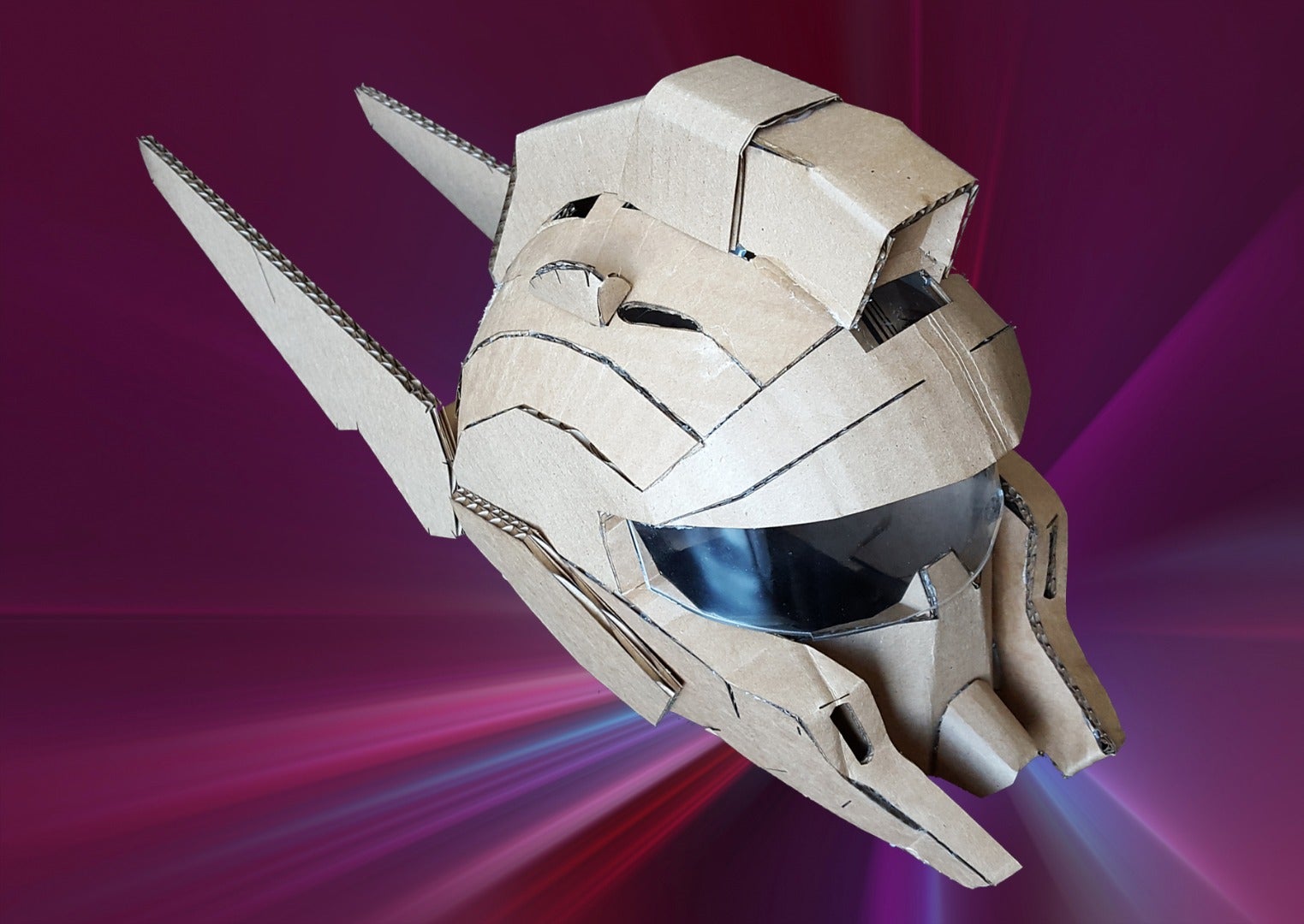 DIY Robot Cardboard Helmet