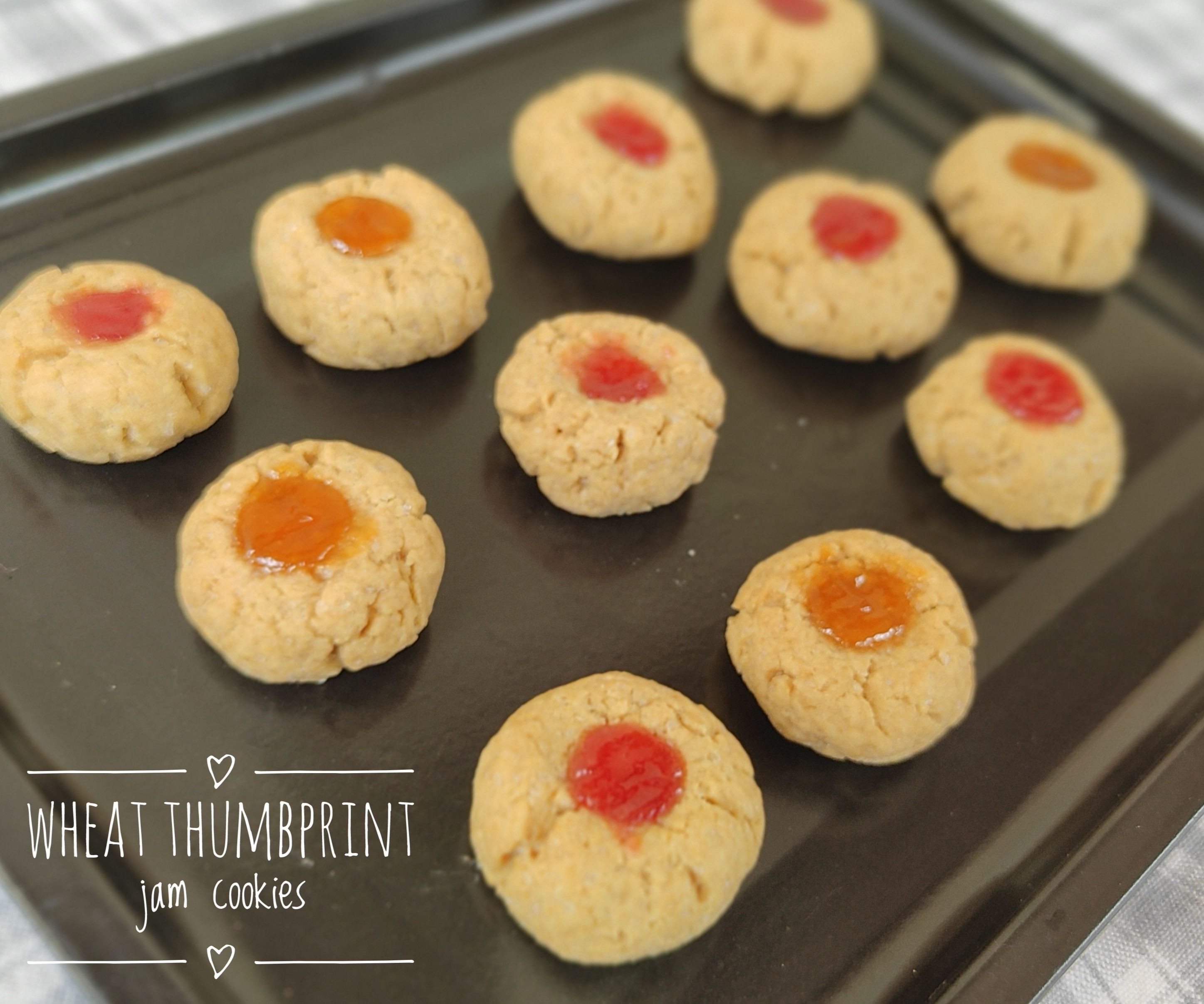 Wheat Thumbprint Cookies