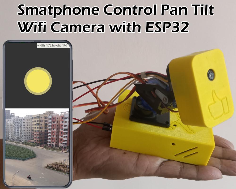 Pan Tilt Wifi Camera Controlled by Smartphone With ESP32