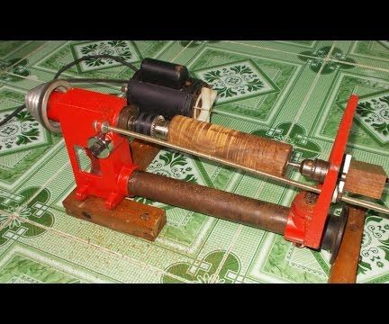 Homemade Wood Mini Lathe With Table Press Drill