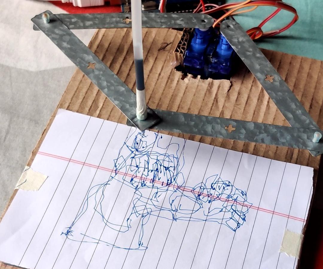 Parallel Arm 2D Plotter Using Servos, Ver-I