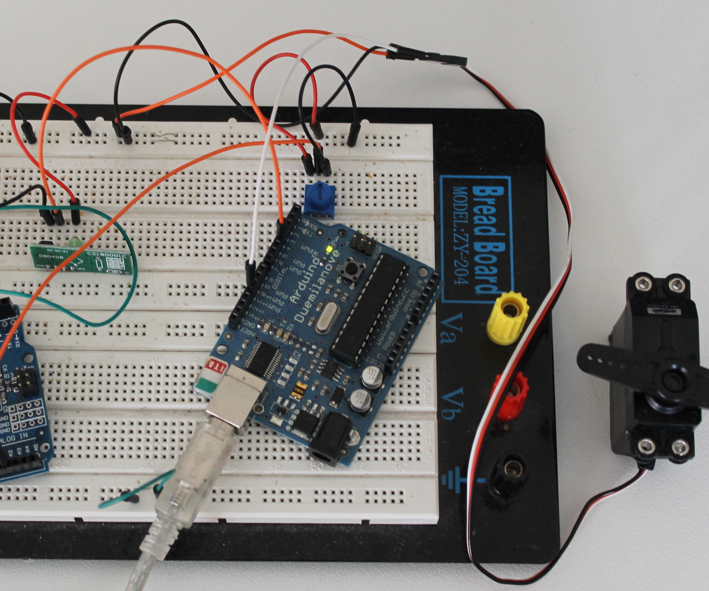 Arduino ServoTimer2 and VirtualWire 433MHz Receiver 