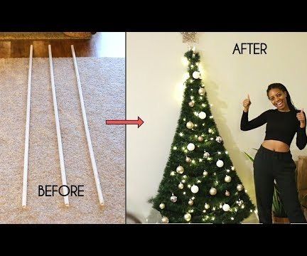 DIY Space-Saving PVC Pipe Christmas Tree