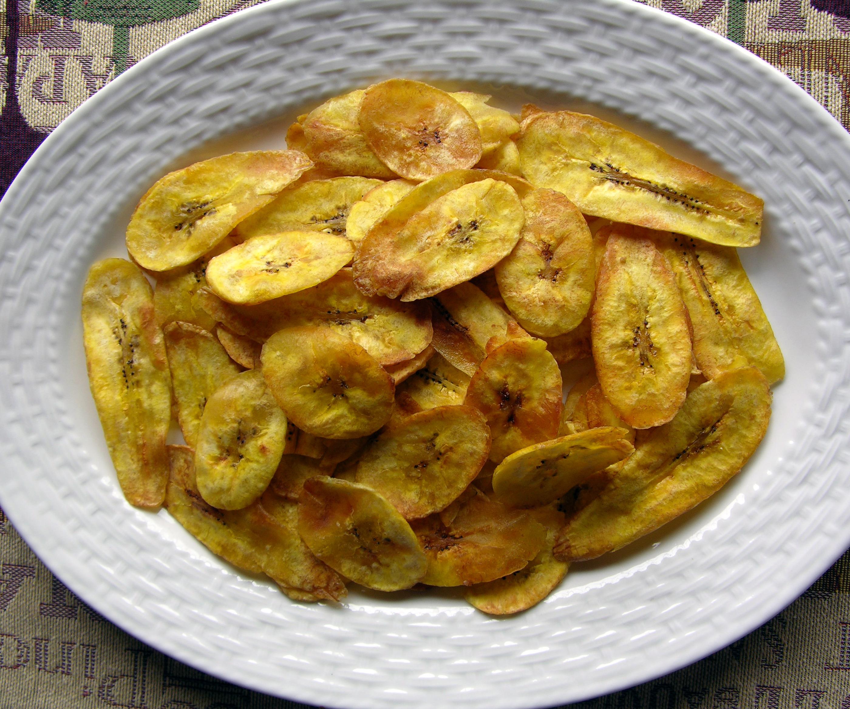 Pan Fried Plantain Chips