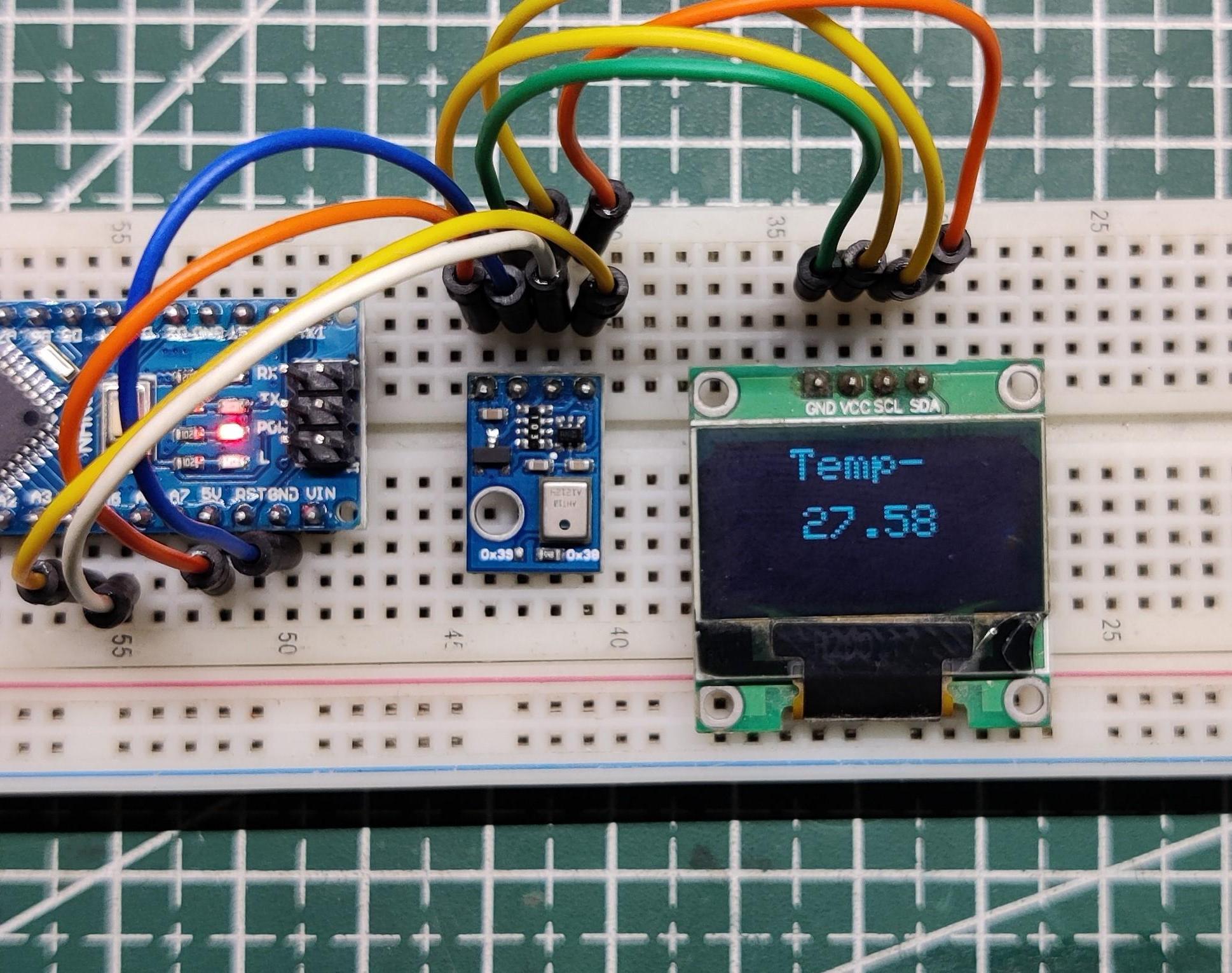 ROOM TEMP Meter With Arduino Nano and AHT10