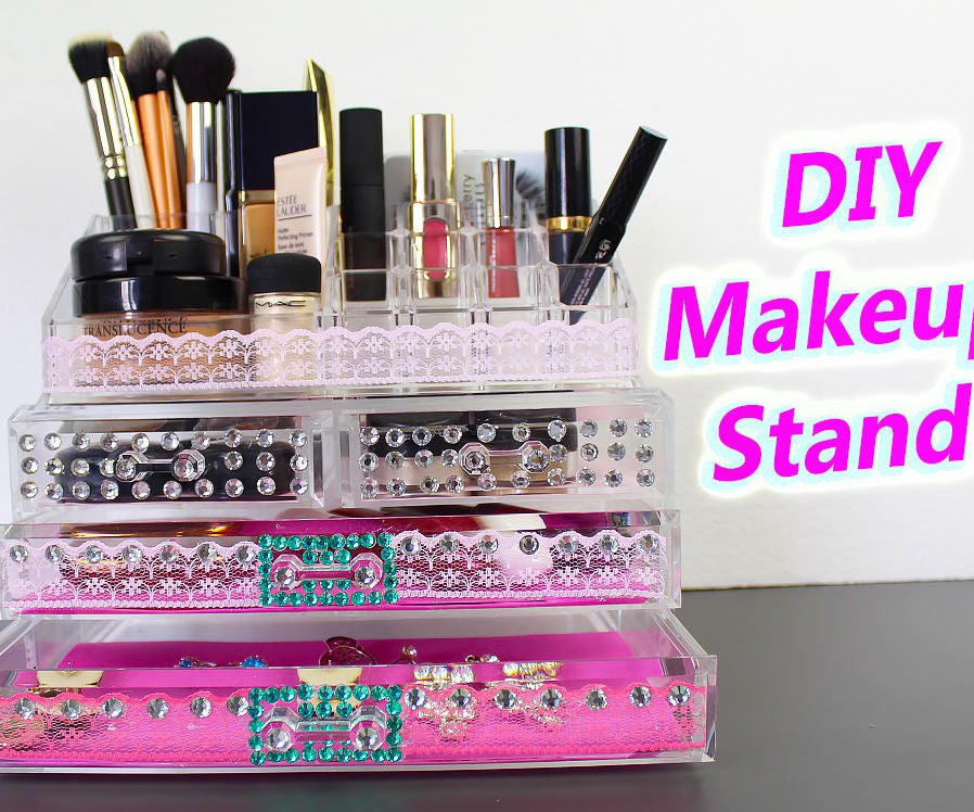 DIY Makeup Storage | Makeup Stand and Organization