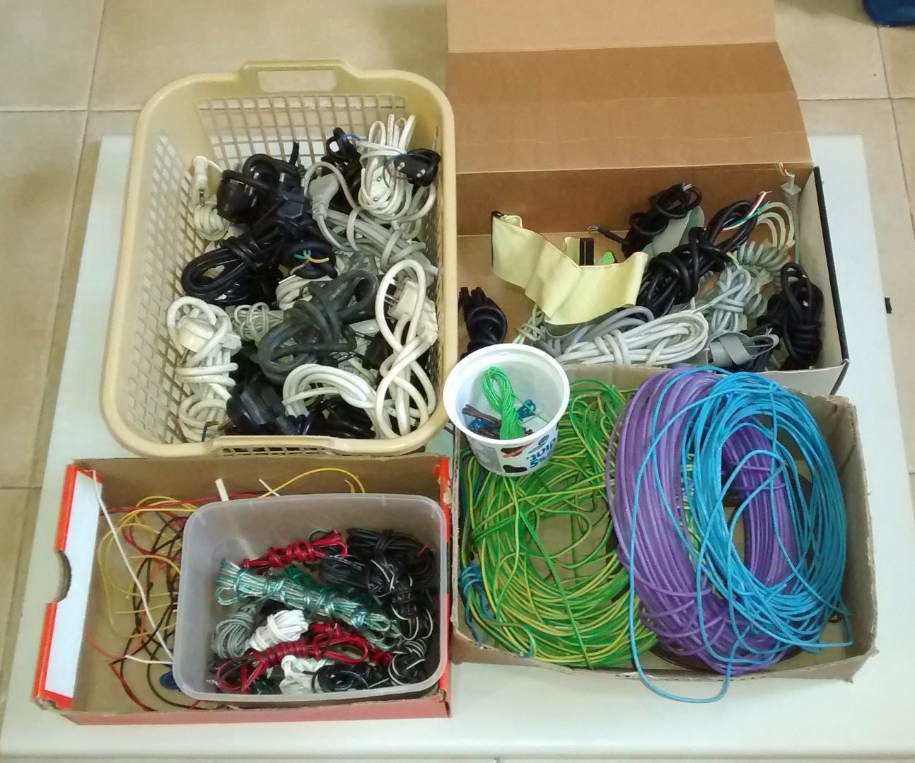 How I Organize My Wire Collection (& Where Each Type Was Salvaged)