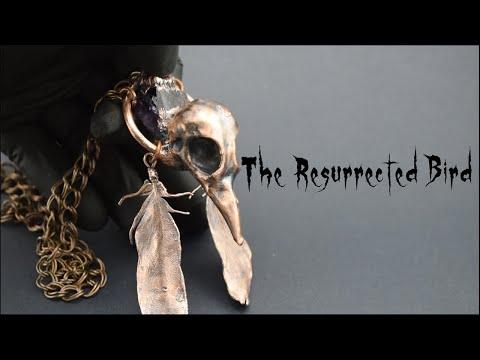 How to Make Electroformed Bird Skull Copper Pendant