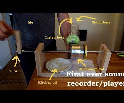 Phonograph - Sound Recorder/player on Tinfoil