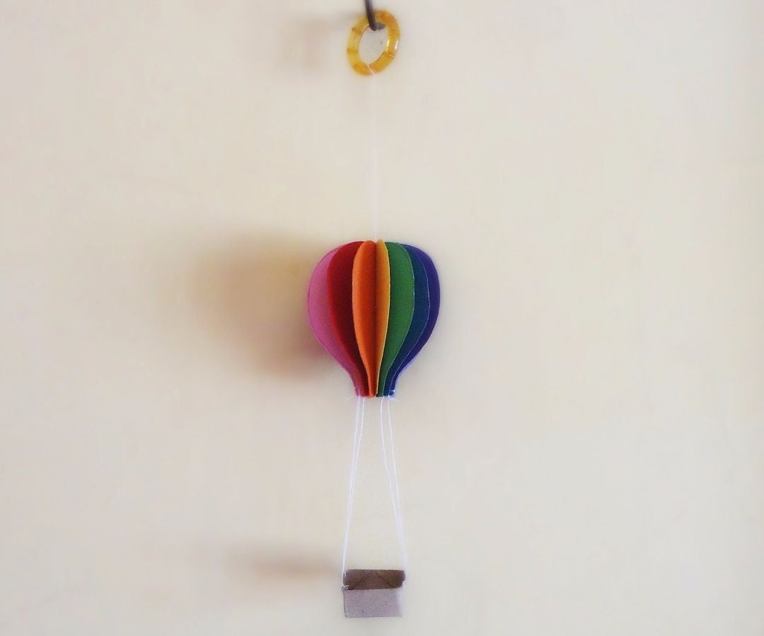 Paper Rainbow Hot Air Balloon