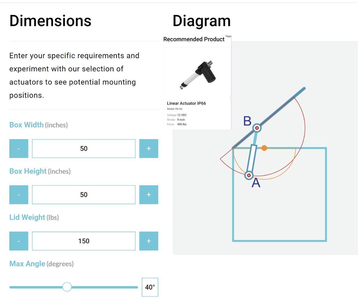 Using Our Calculator Tool to Select Linear Actuators