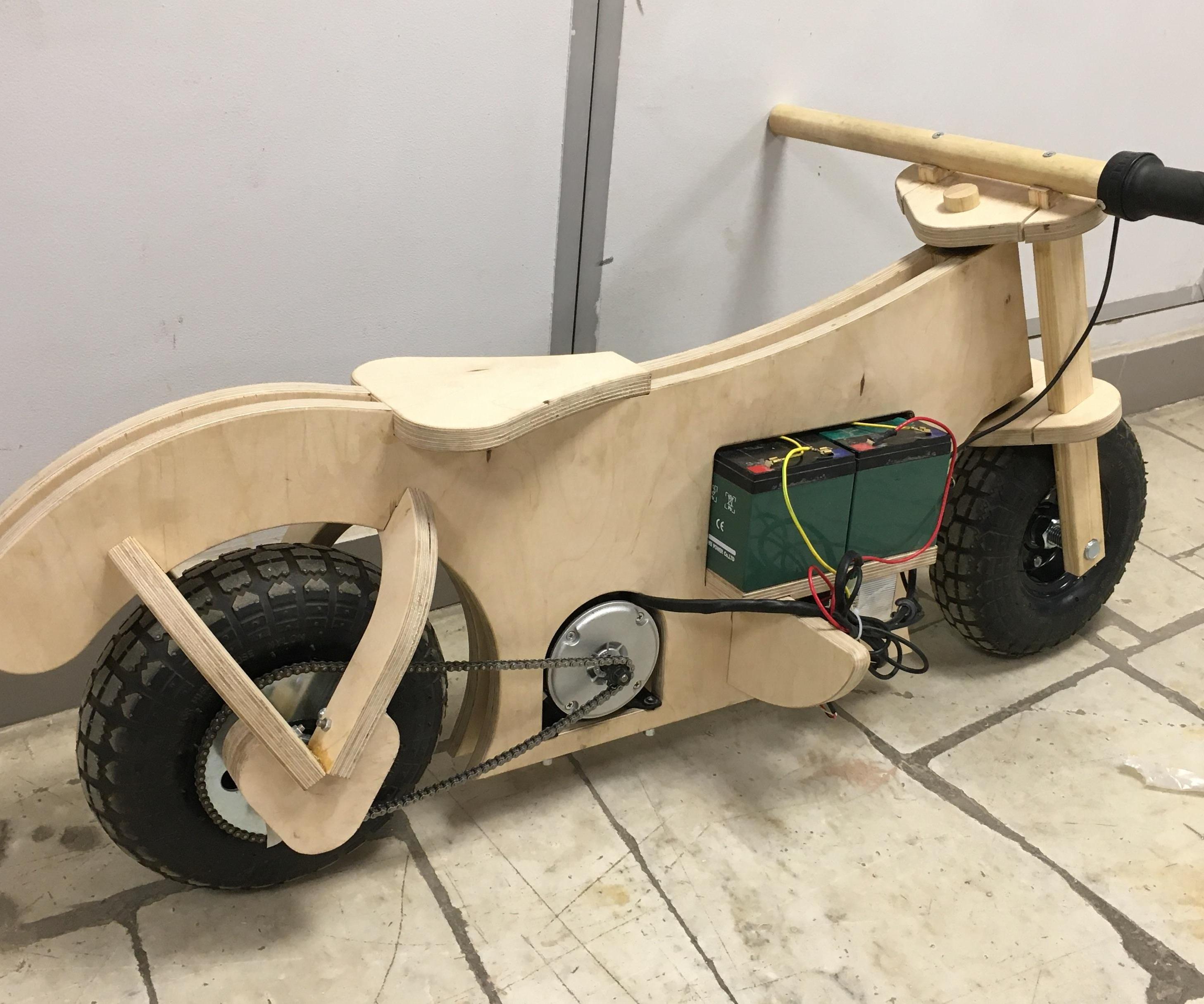 Wooden Electric Motorcycle