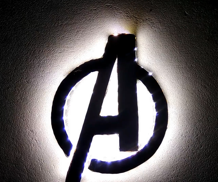 LED Powered Avengers Wall Decor