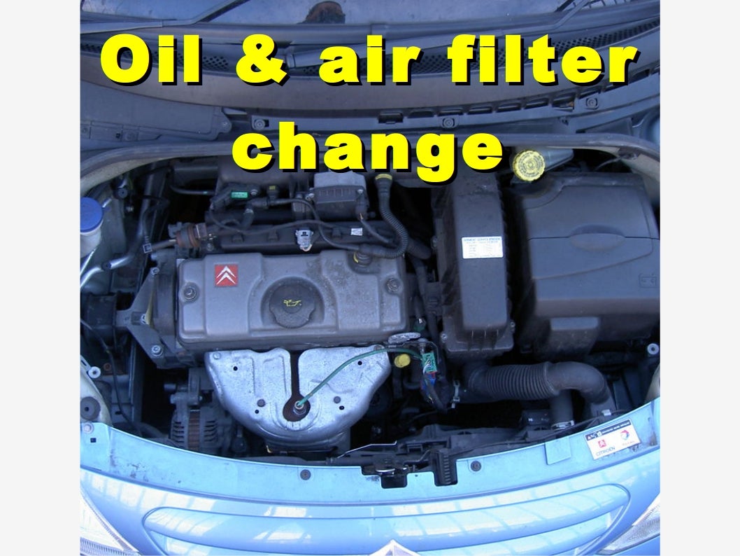 Oil, Oil Filter and Air Filter Change on  a Citroen C3 2006-2008