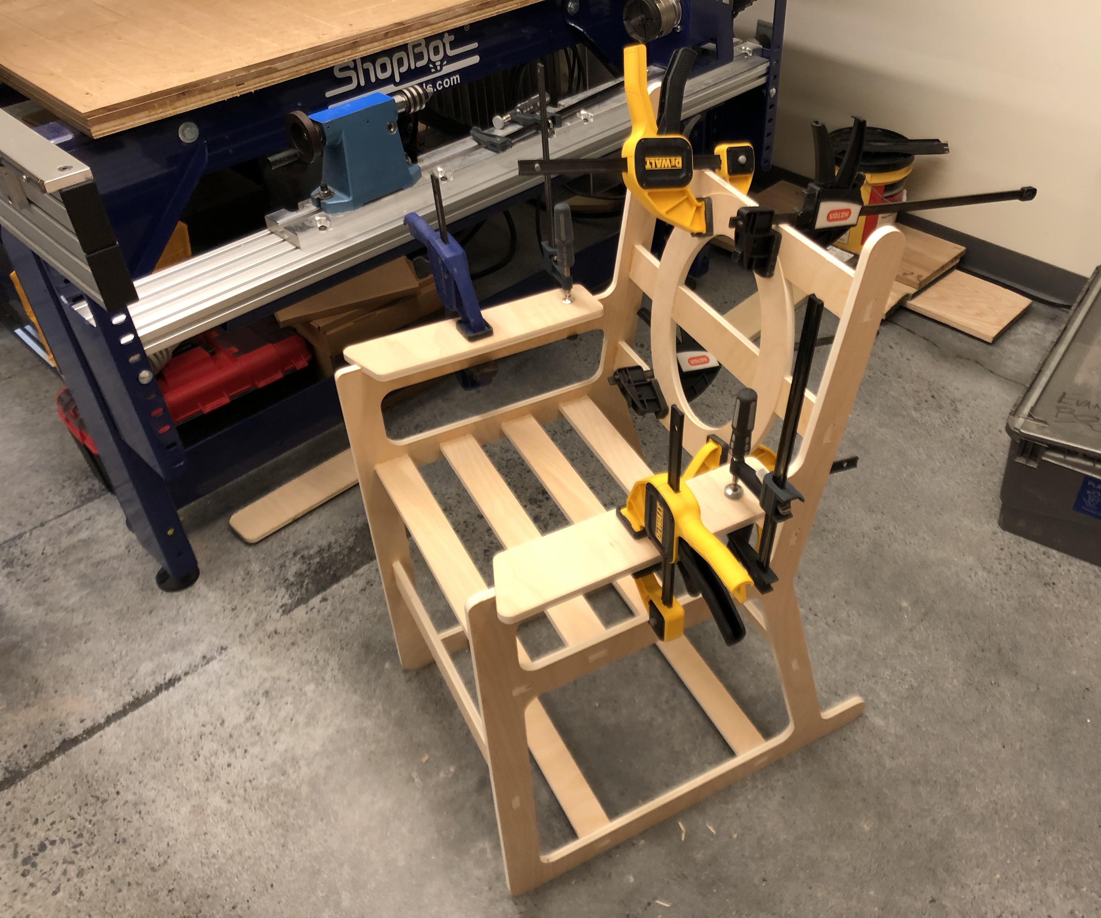 The NHC - the No-Hassle Chair (From CNC Mill and 4' X 4')