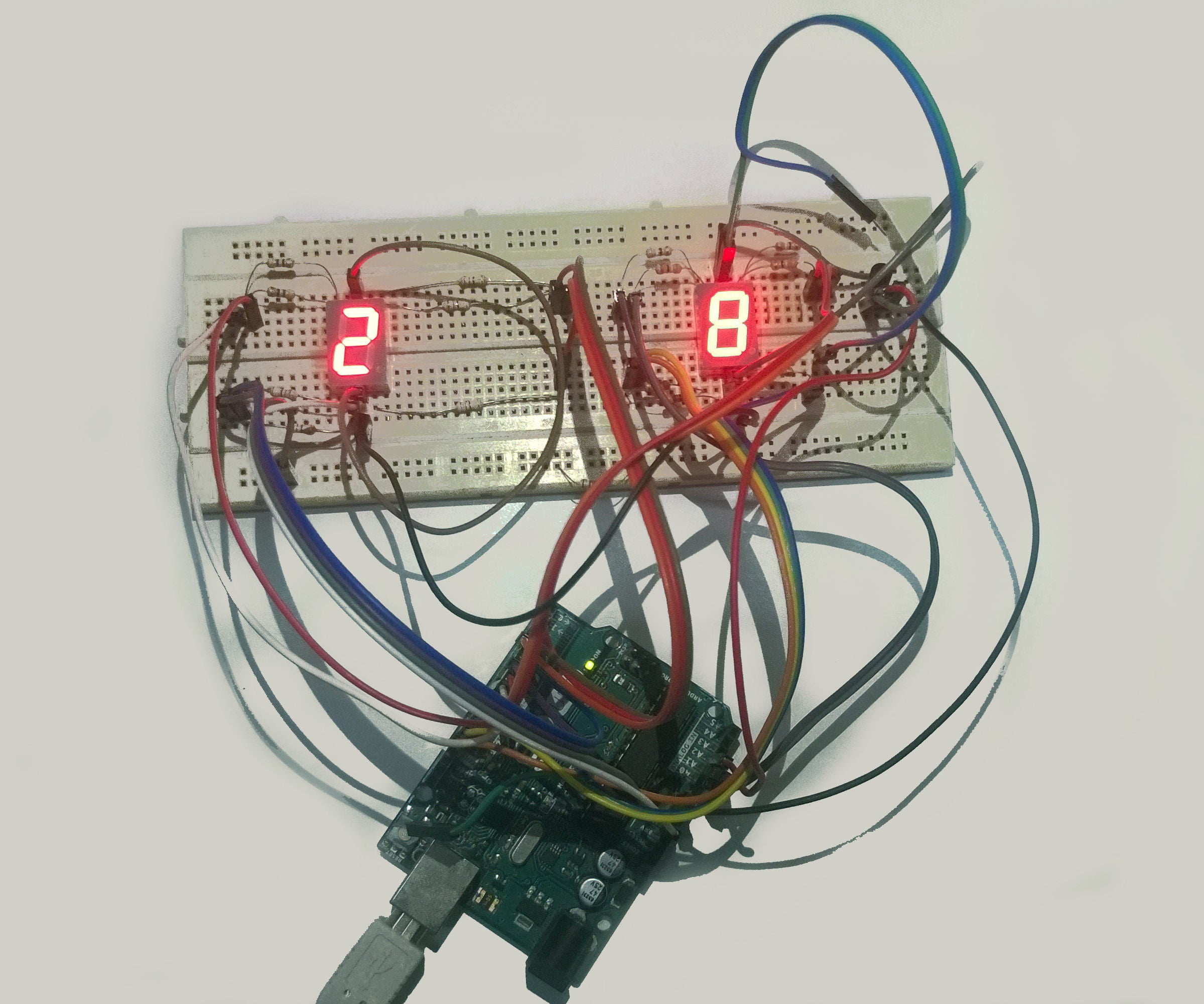 Simple Seven Segment Temperature Display Using Arduino