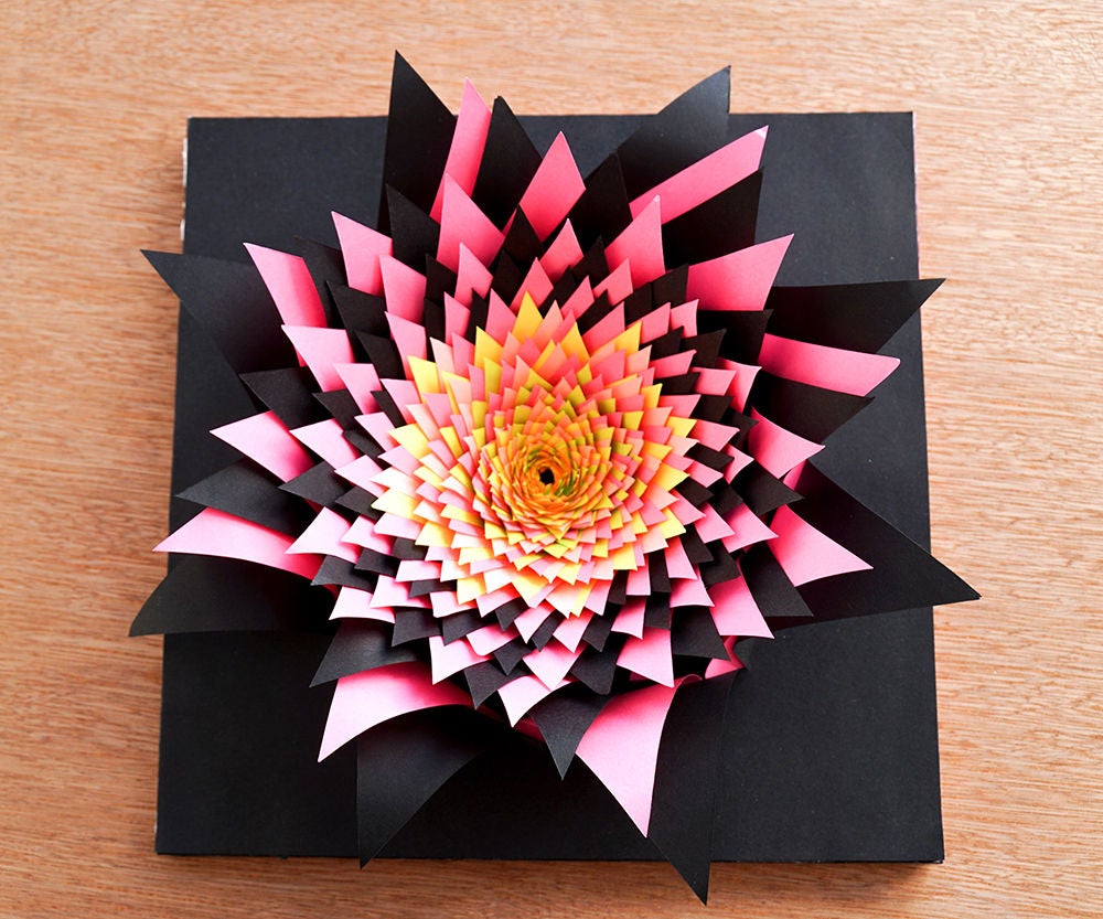 3D Papercraft Flower Art | an Intricate Paper Sculpture