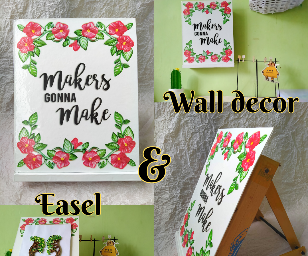 DIY Tabletop Easel and Wall Decor From Cardboard