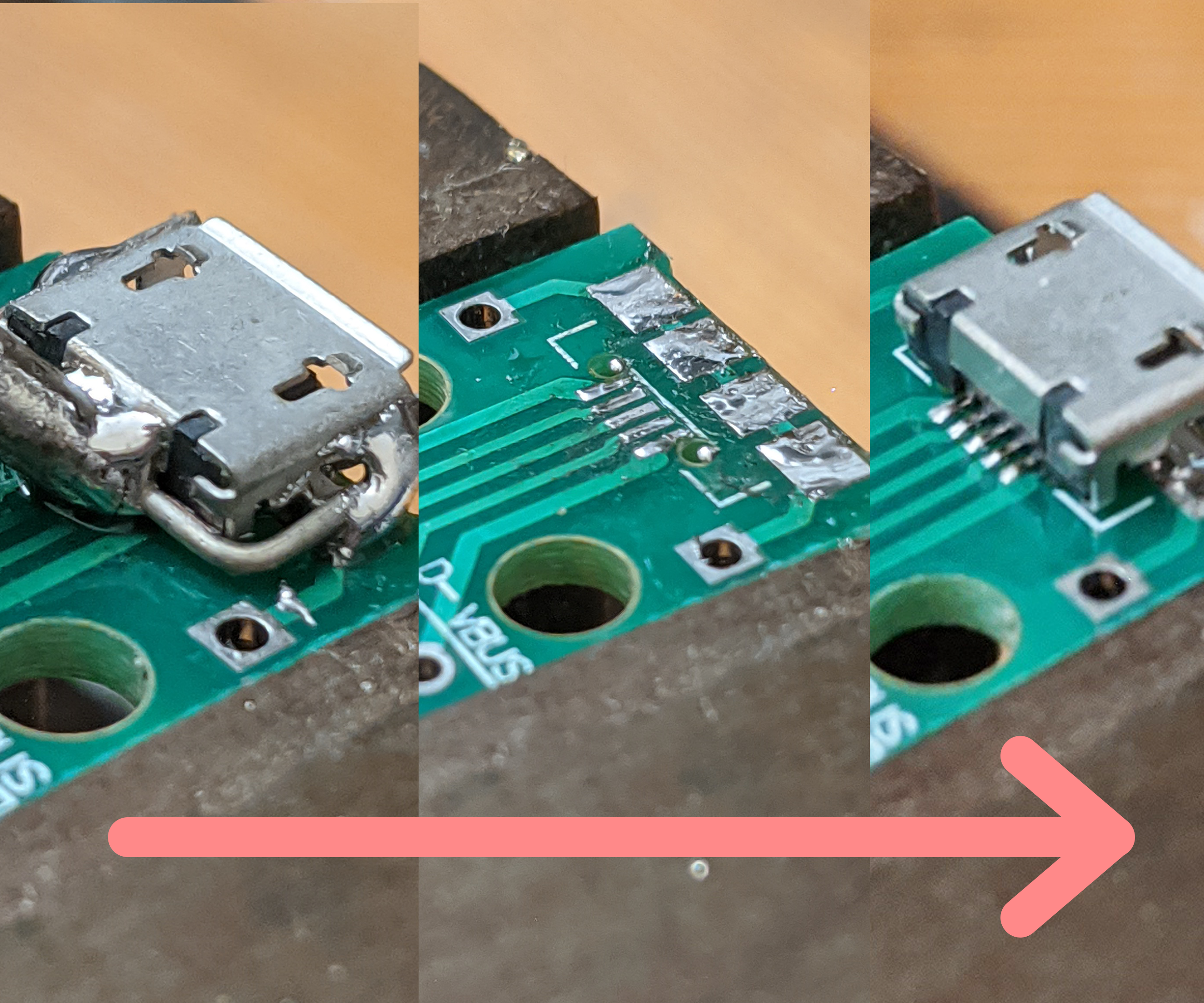 Replace Micro-USB Port With Only a Soldering Iron