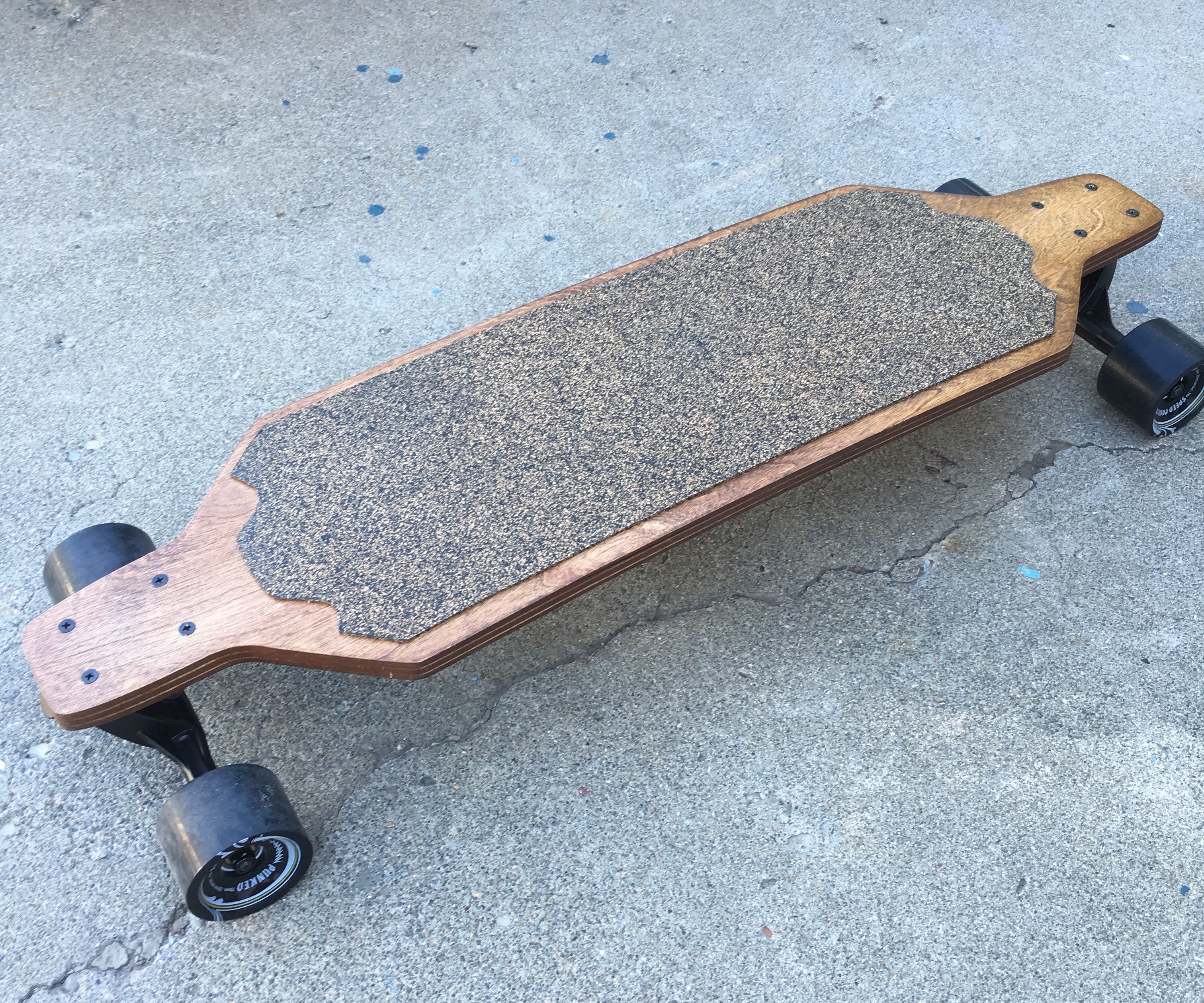 Homemade Cork Grip Longboard