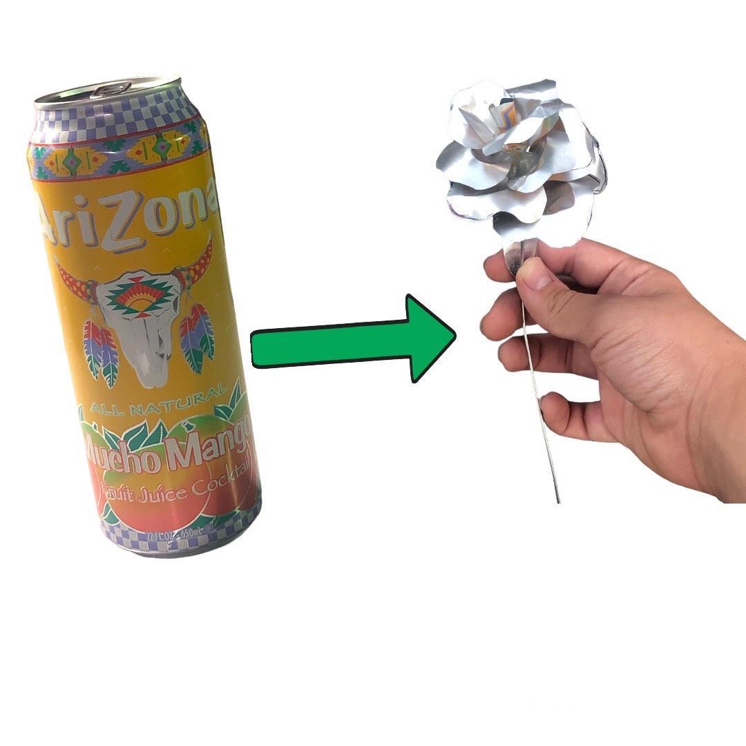 Upcycling Aluminum Can to Rose
