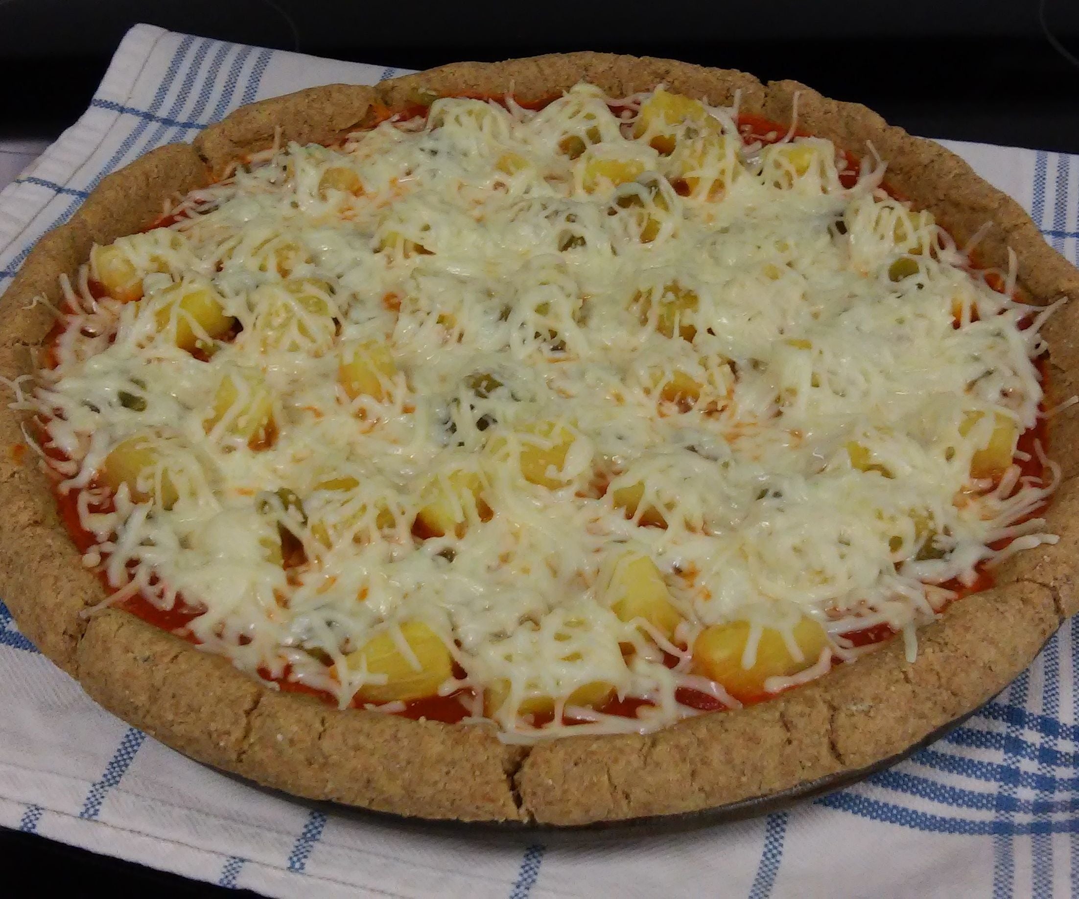 Pineapple Green Chile Pizza With Whole Grain Crust