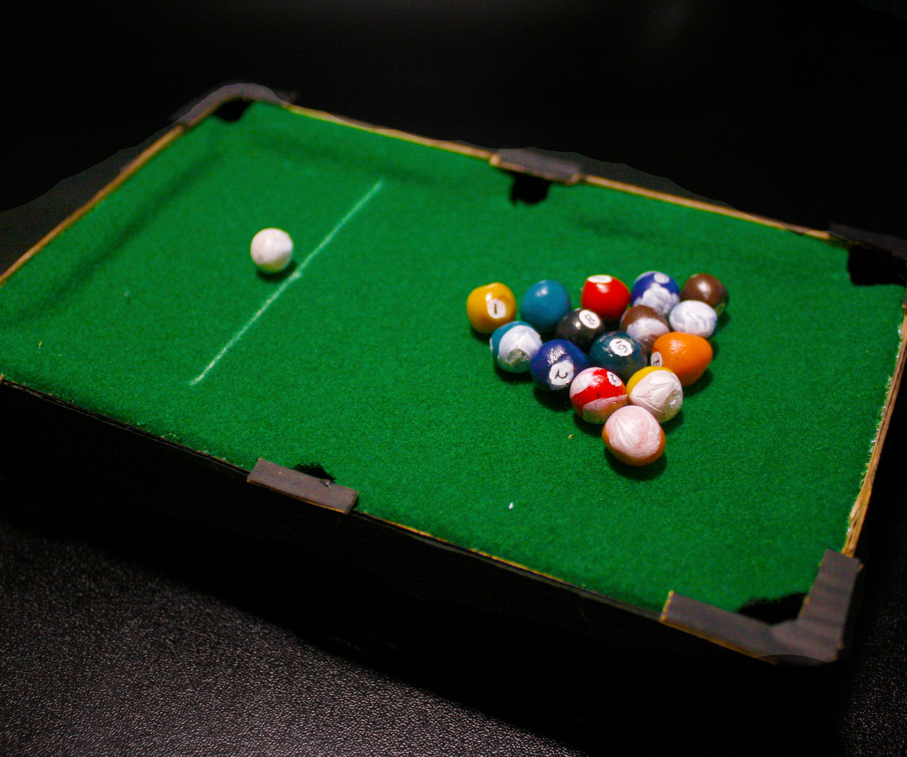 Mini Pool Table Out of Cardboard