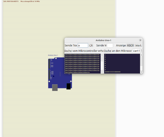 How to Simulate UART in SIMULIDE for ATMEGA328 in a ArduinoUNO