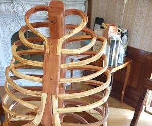 Handmade Wooden Ribcage 