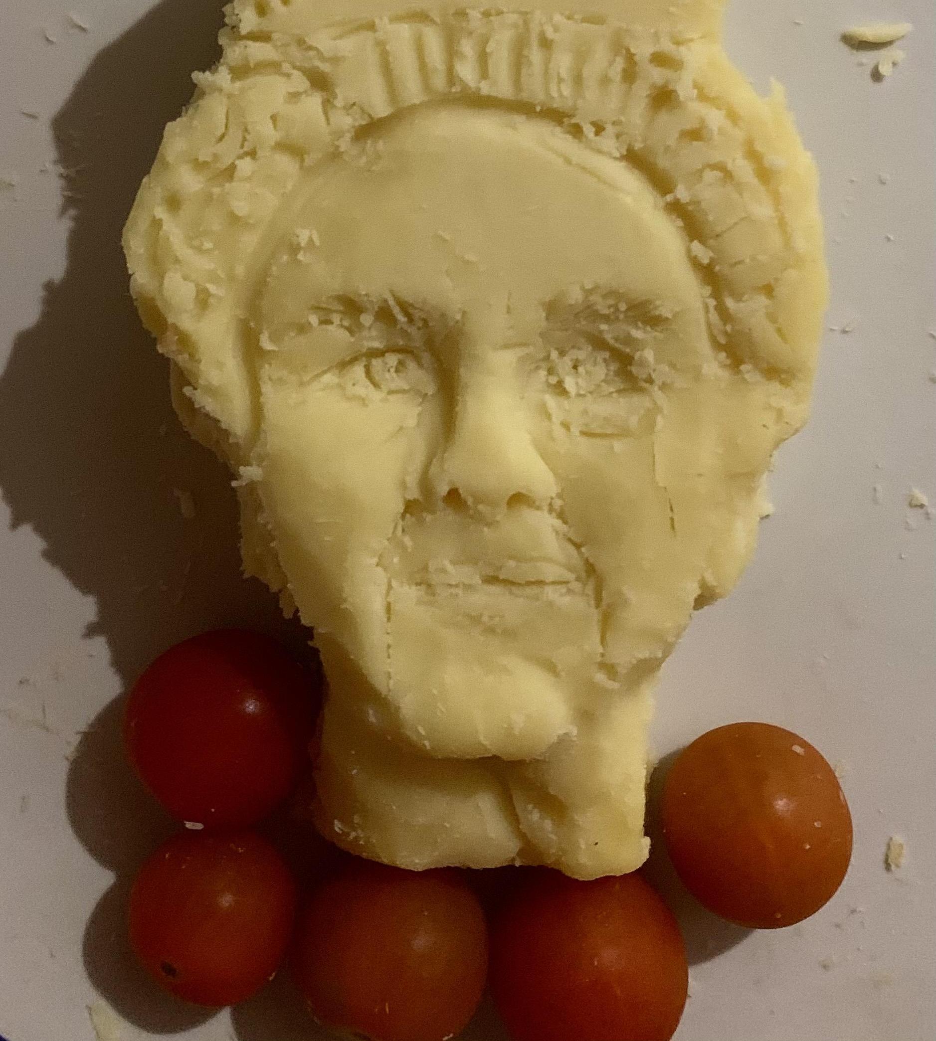 Queen Elizabeth II As a Block of Cheese