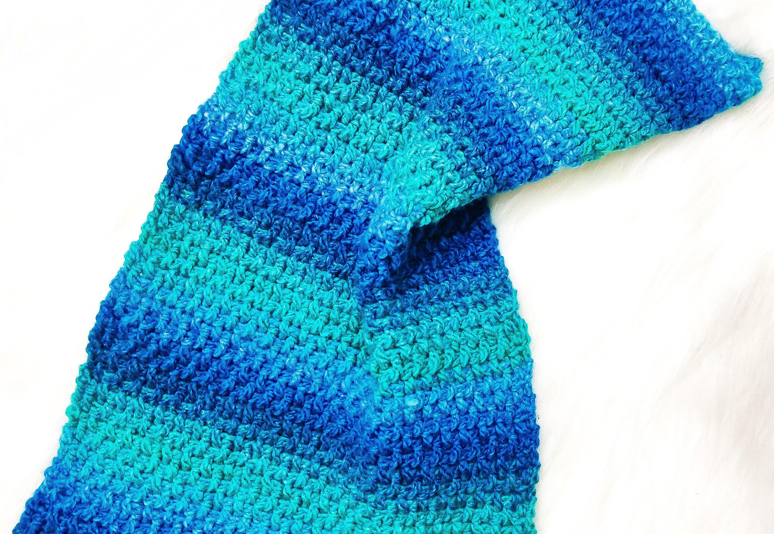 How to Crochet a Easy Cool Ocean Crochet Scarf