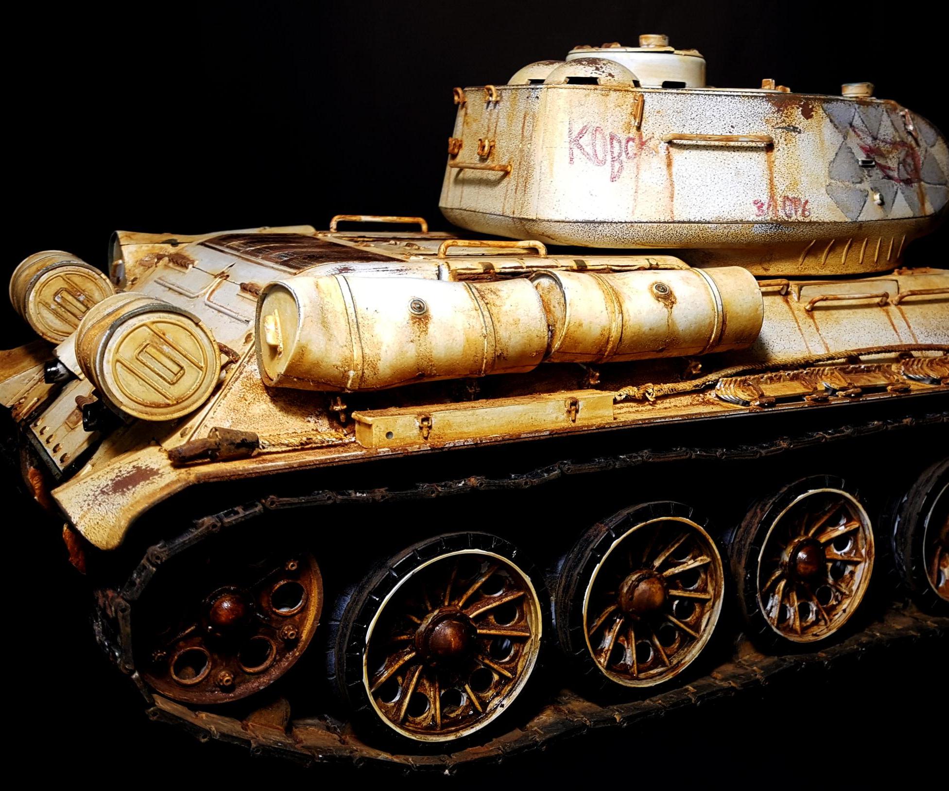 Weathering T34/85 Rc Tank