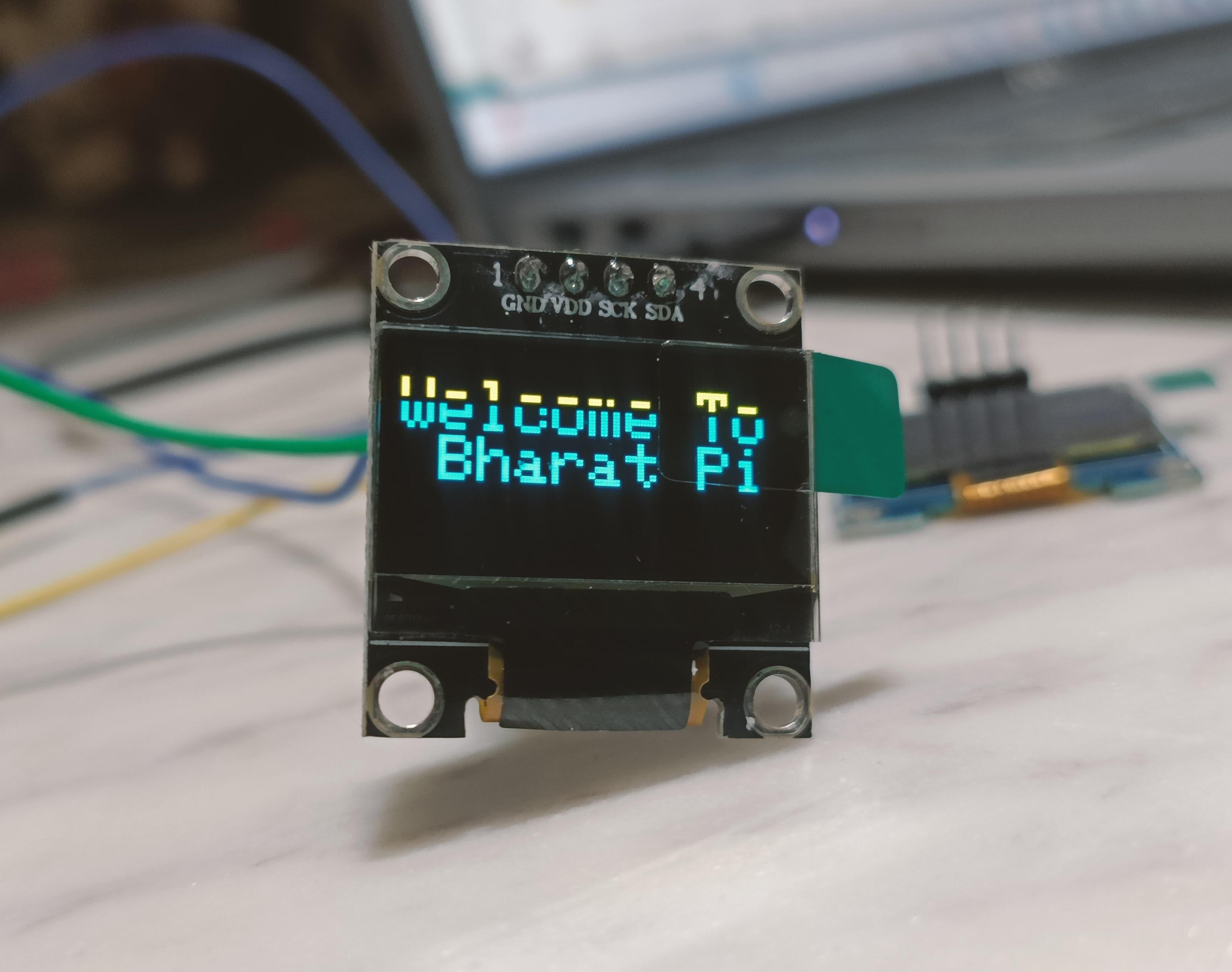 Guide for I2C OLED Display With Bharat Pi