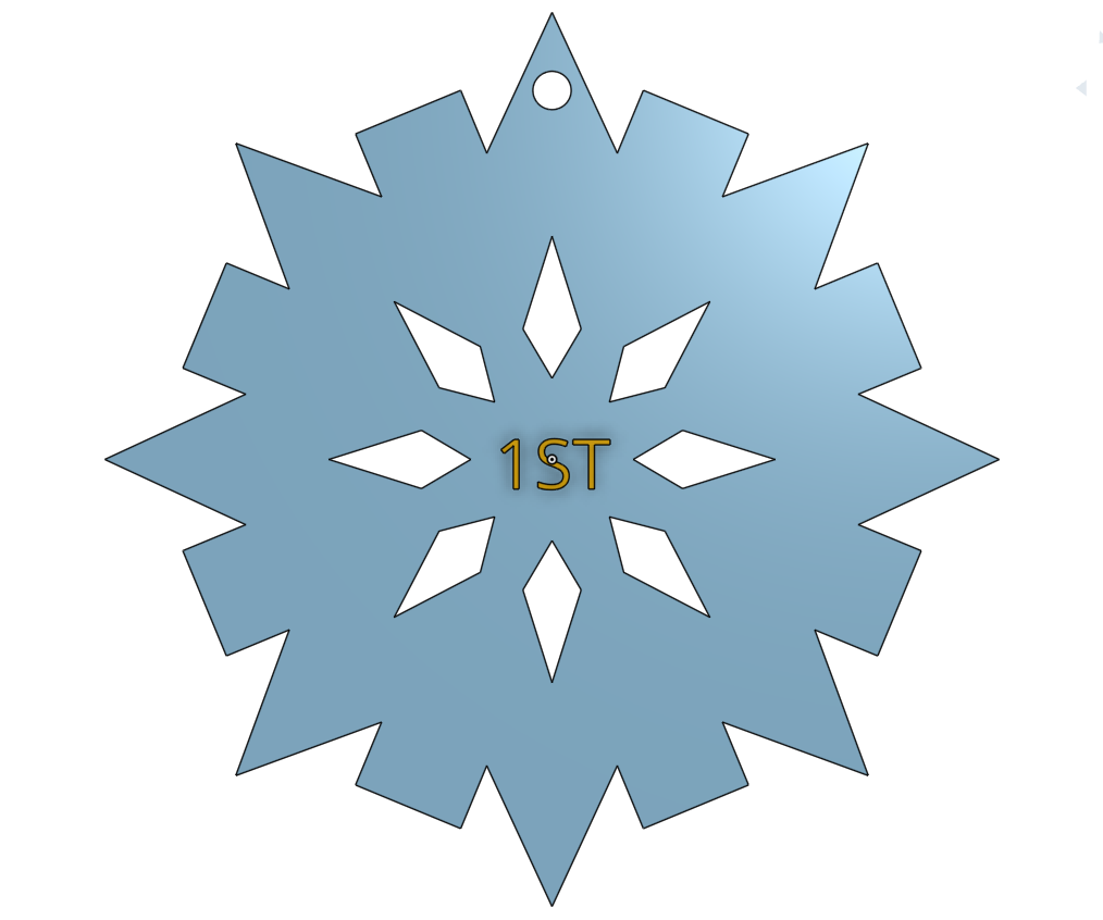 1st Place Snow Flake Medal