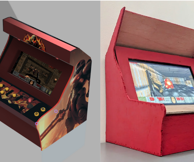 DOOM 1993 Custom Arcade Machine With Laptop Display