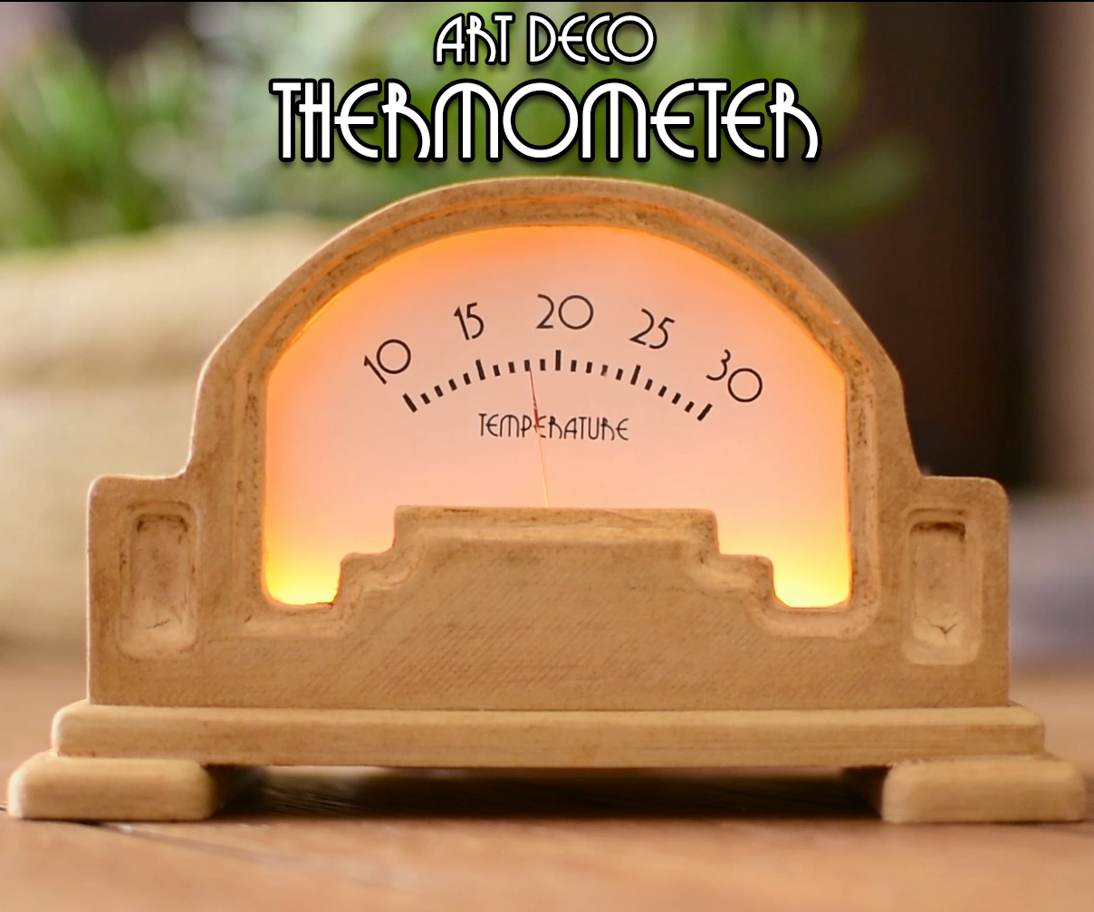 DIY Art Deco Analog Thermometer Using Arduino