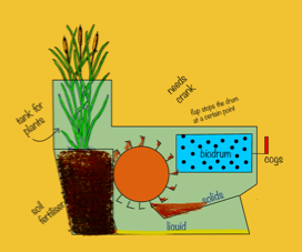 Composting Toilet With Garden Concept