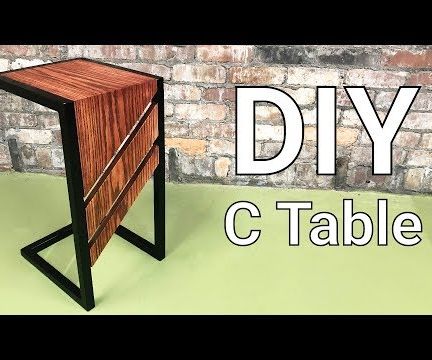 C Table - DIY Slide-Under Sofa or End Table | Welding and Wood Project