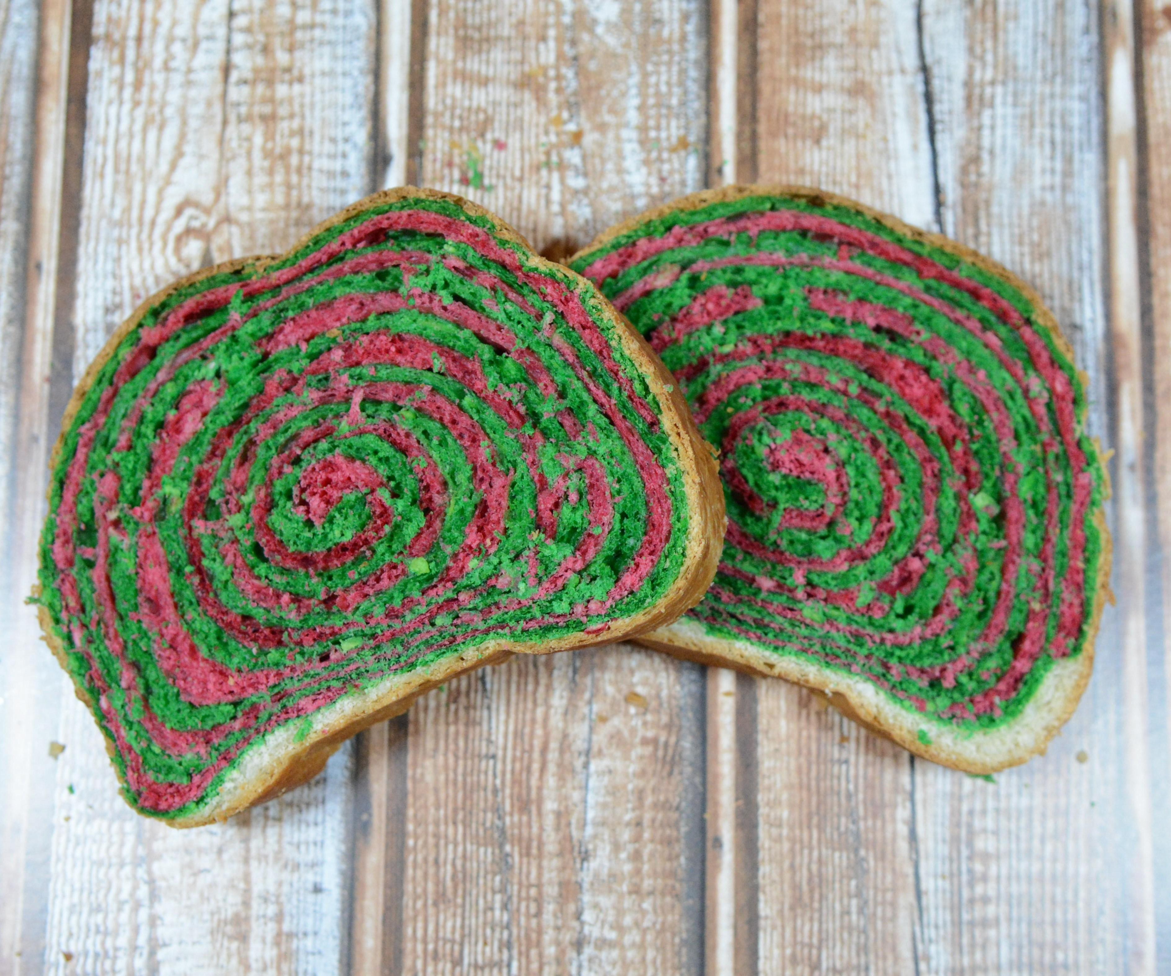 Coconut Bread Loaf With Psychedelic Spiral 