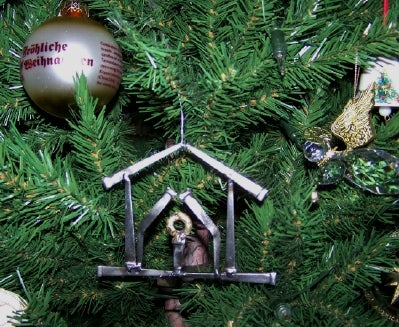 Welded Nail Christmas Tree Ornament