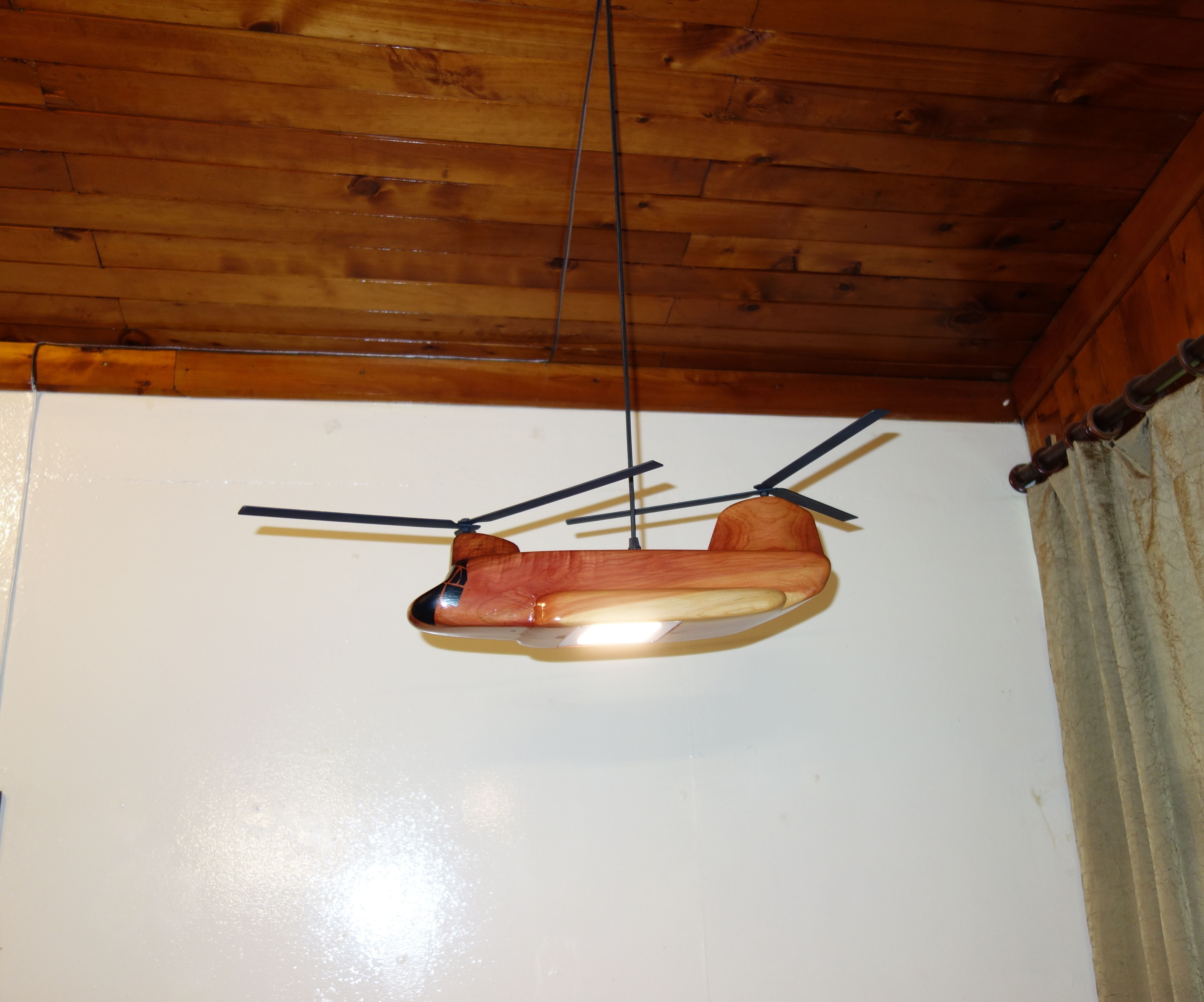 Helicopter Hanging Light Made With a CNC Machine and Fusion 360