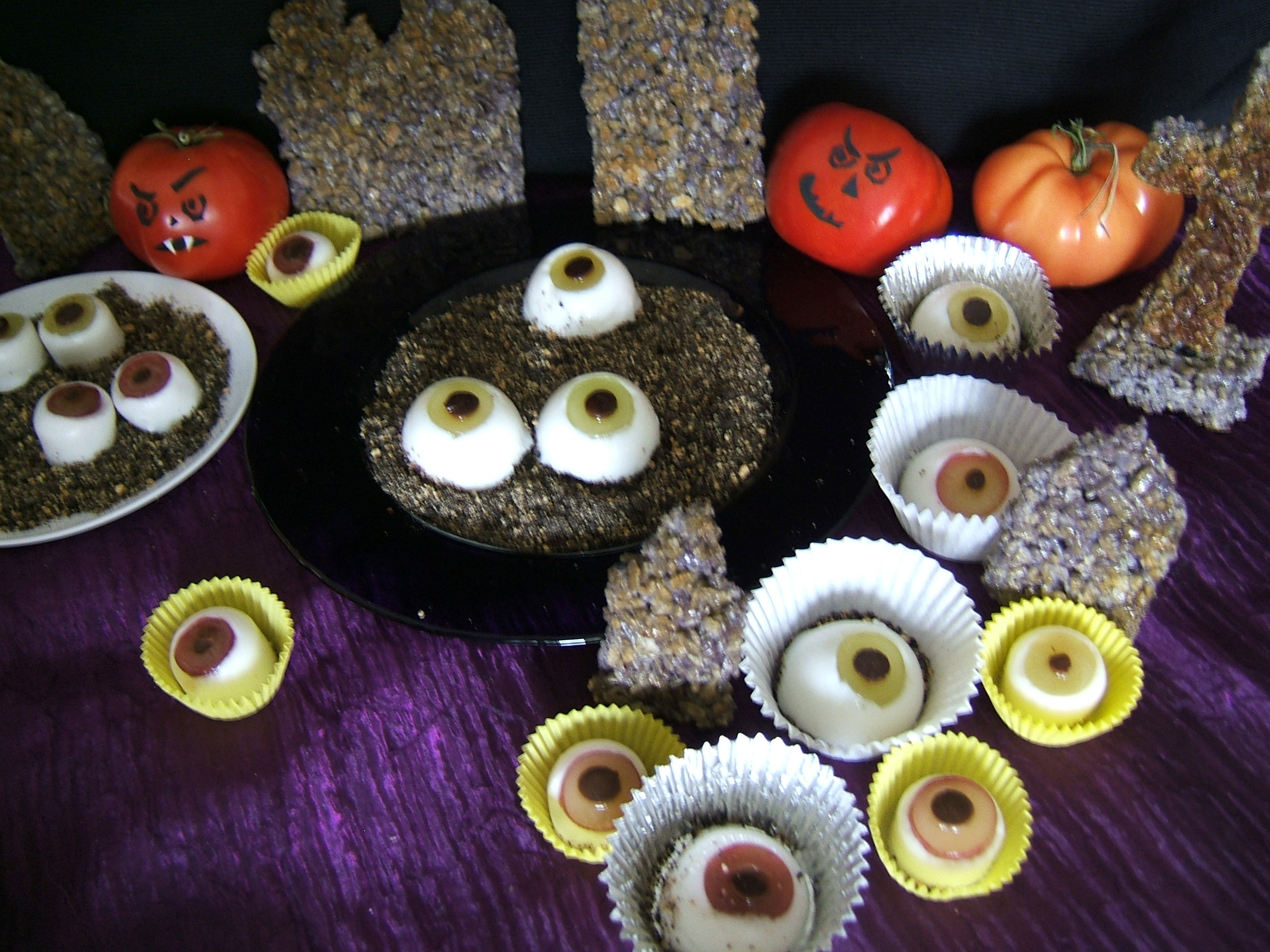 Edible Eyeballs With Bloody "Dripping Sauce"